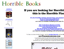Tablet Screenshot of horriblebooks.com